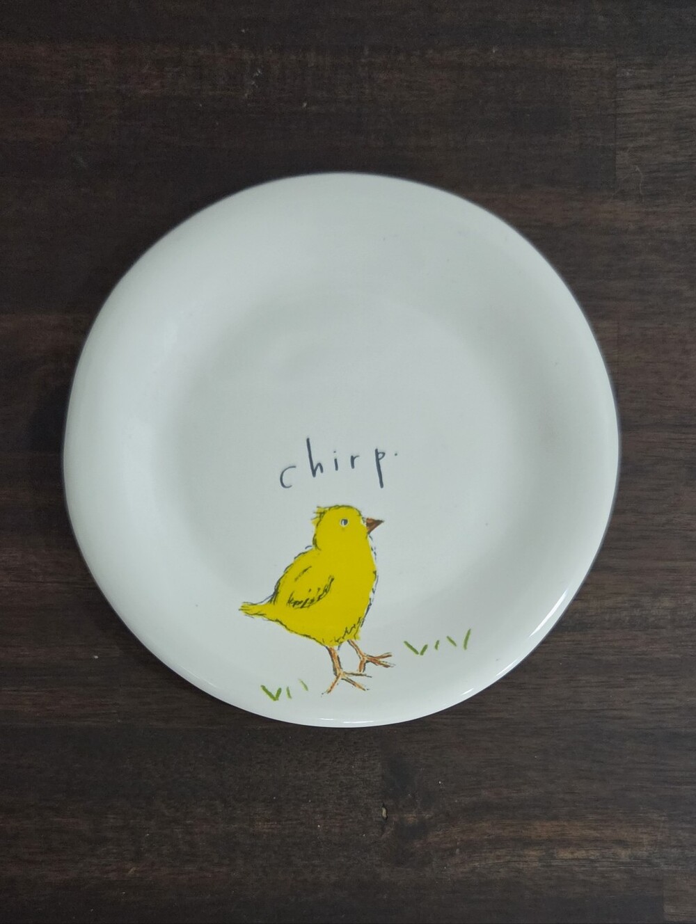 Rae Dunn Chirp Yellow Bird Ceramic Plate